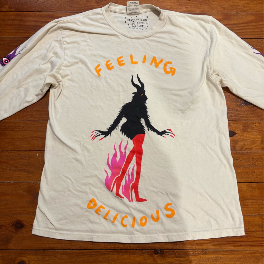 Cream Long Sleeve Graphic Tee